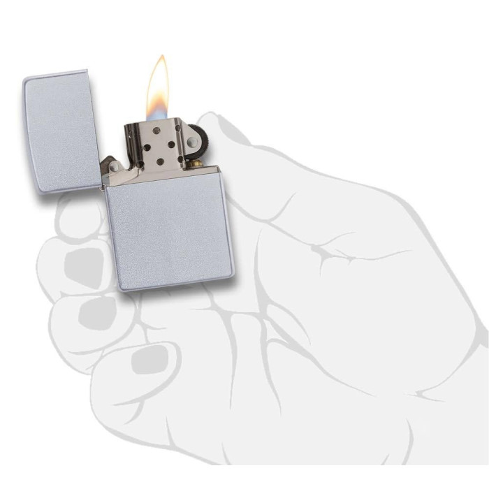 Запальничка Zippo 205 Reg Satin Chrome